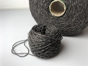 100% cashmere - antracit melange, sælges pr. gram